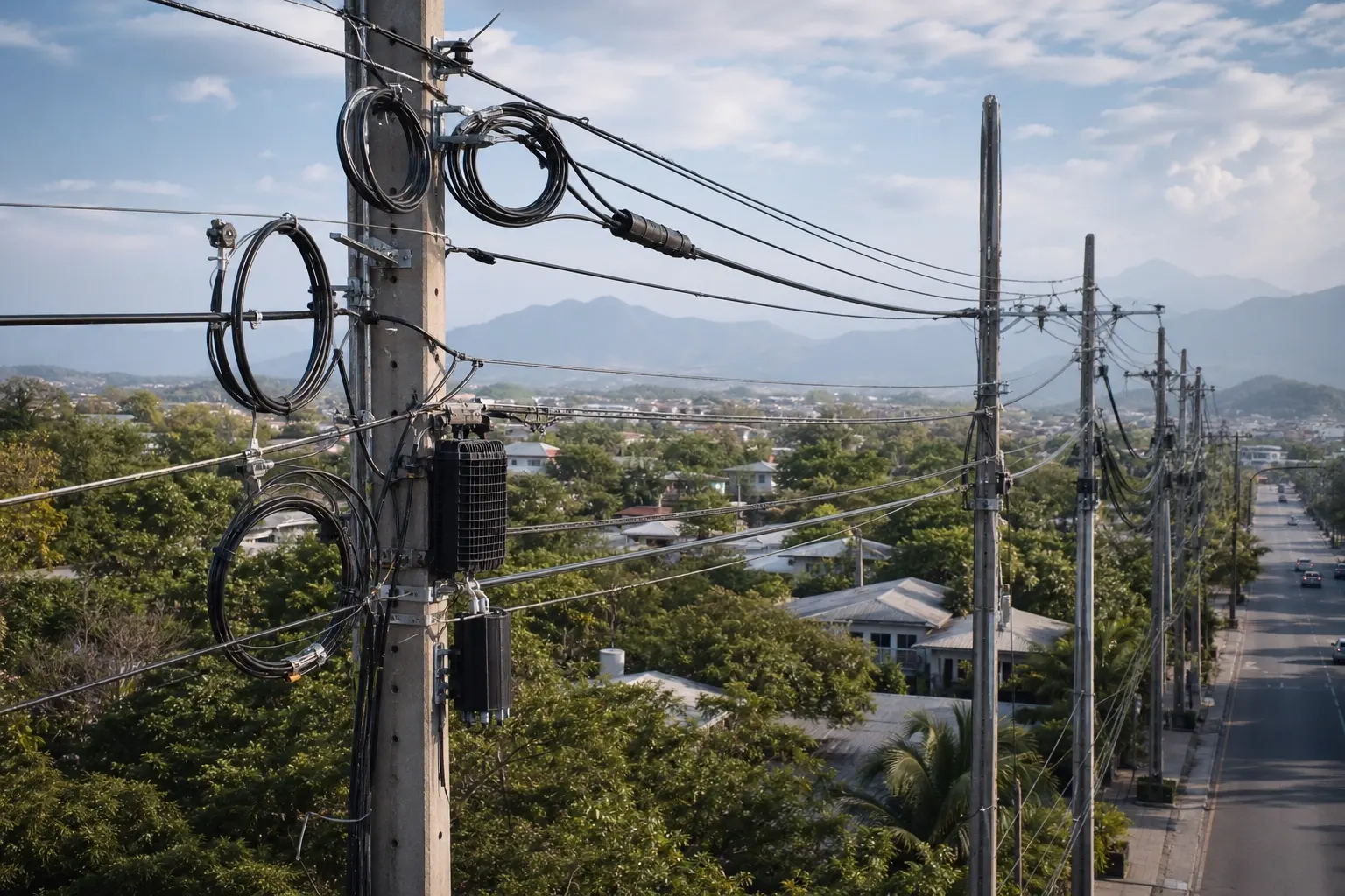 Aerial Fiber Optic Cable