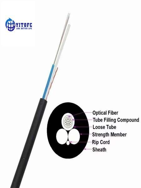 ASU G.652D Single Mode Aerial Self Supporting Fiber Cable