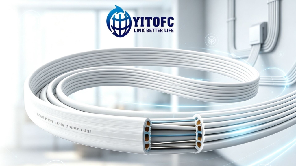 LSOH sheathed flat drop cable cover image