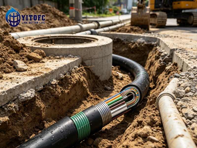 steel tape armored fiber optic cable cover image
