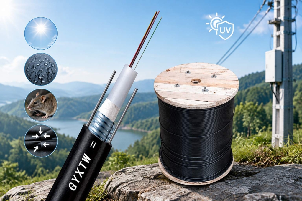 steel tape armored fiber optic cable cover image